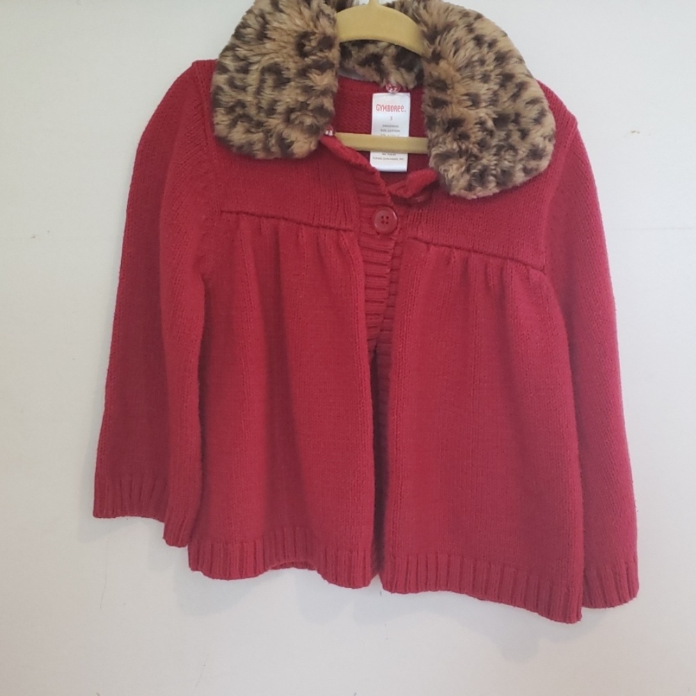 Toddler girl red sweater size 3